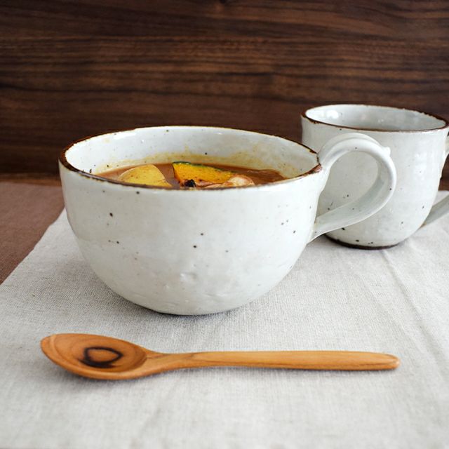 鉄粉引 スープカップ｜和食器通販｜織部 Online Store【公式】