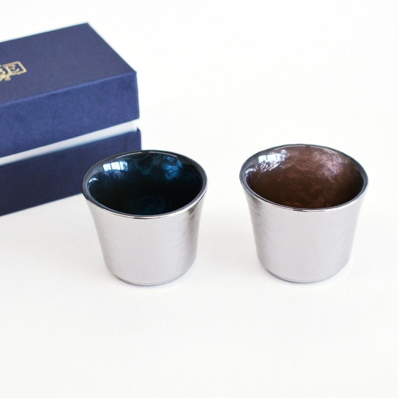 銀彩ぐい呑ペア｜和食器通販｜織部 Online Store【公式】