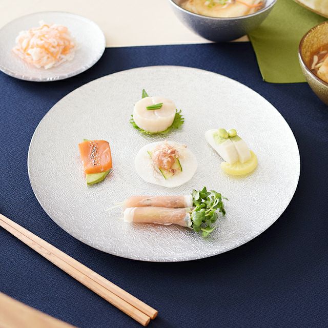 MIYABI プレート L シルバー｜和食器通販｜織部 Online Store【公式】