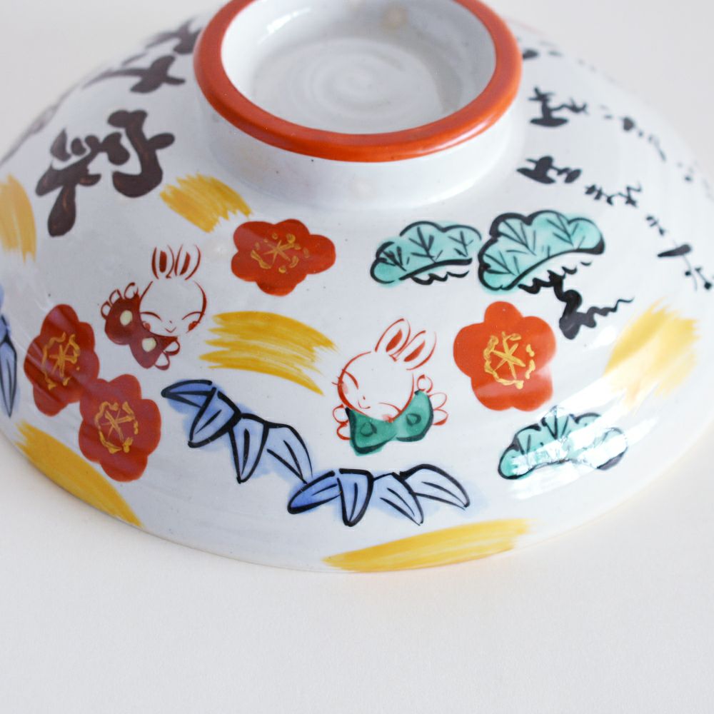 夕立窯　うさぎ　土鍋　炊飯土鍋　色絵　赤絵兎 夕立窯 うさぎ 土鍋 炊飯土鍋 色絵 赤絵兎 【公式通販】