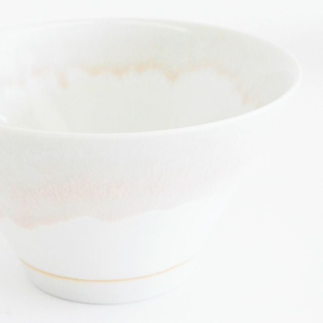 カラー流し反りボウル ピンク