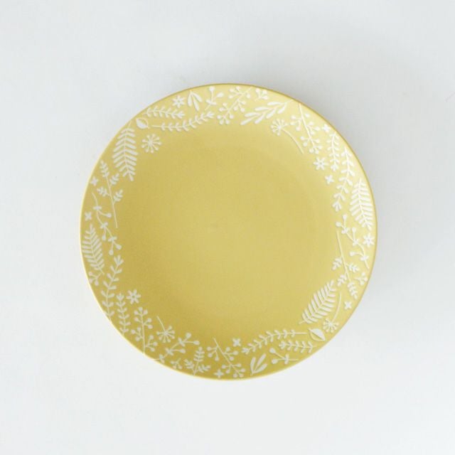 ボタニカル プレート 23cm イエローマット｜和食器通販｜織部 Online