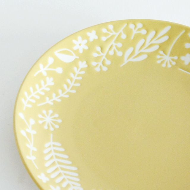 ボタニカル プレート 23cm イエローマット｜和食器通販｜織部 Online