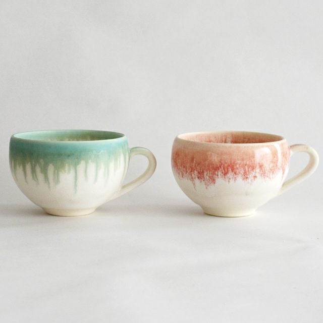 釉流し スープカップ 緑｜和食器通販｜織部 Online Store【公式】