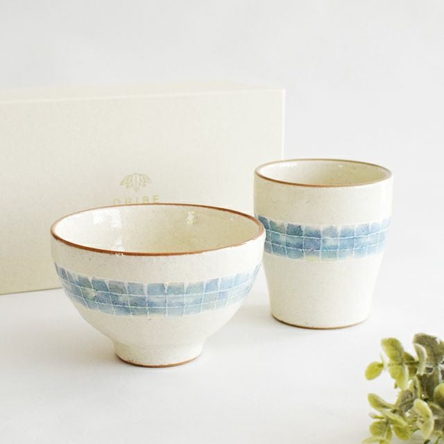 小さな窓 一膳セット ブルー