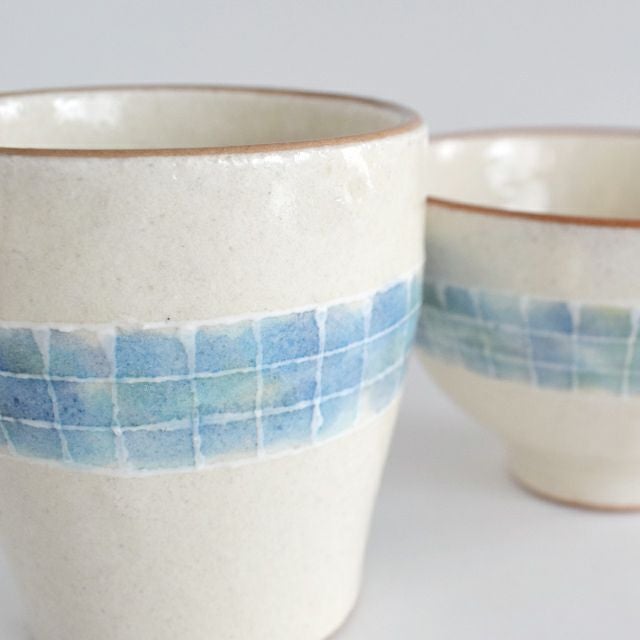 小さな窓 一膳セット ブルー