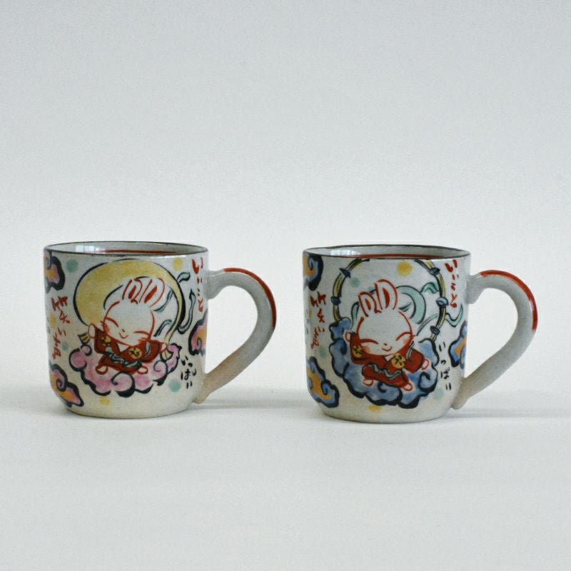 風神雷神うさぎマグペア｜和食器通販｜織部 Online Store【公式】
