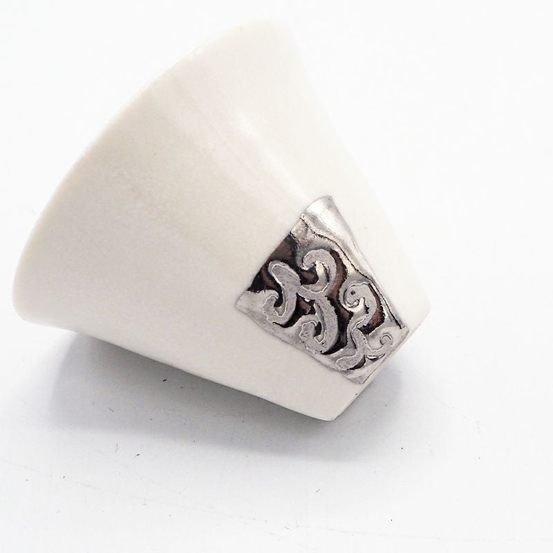 プラチナ彩画7角煎茶碗