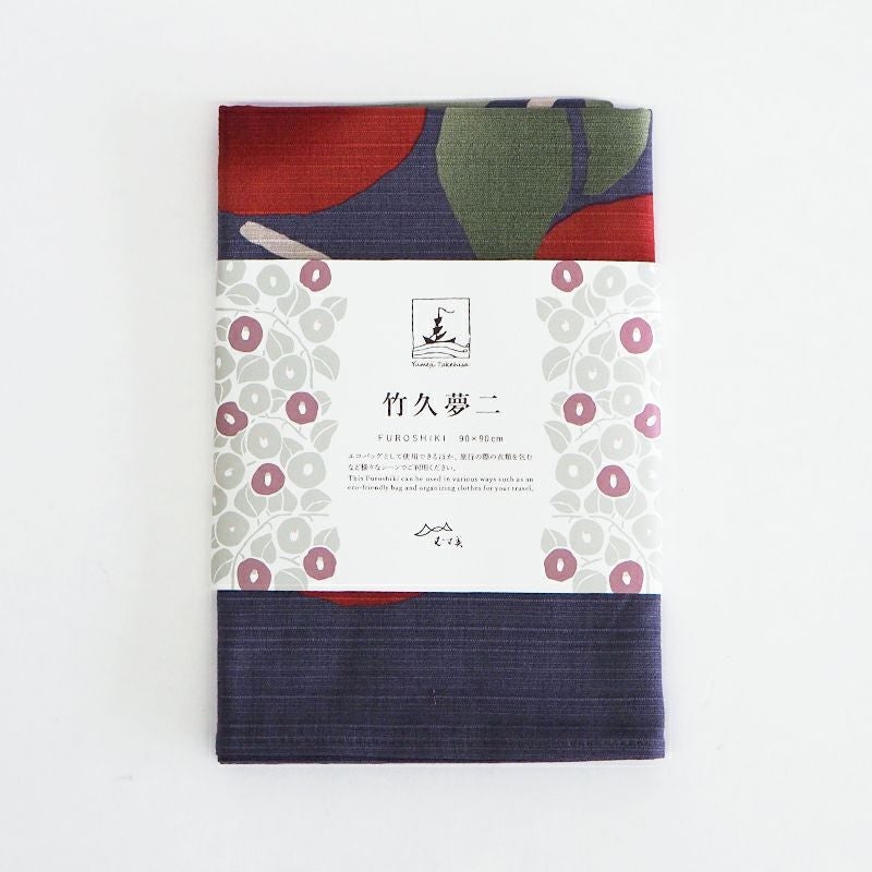 竹久夢二 二四巾ふろしき つばき グレー
