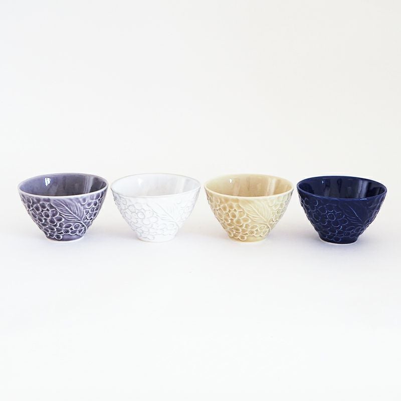 花彫り 飯碗 青紫｜和食器通販｜織部 Online Store【公式】