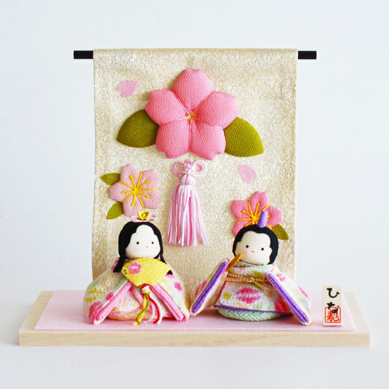 ぽてりひな2人（麻の葉）桜几帳付｜和食器通販｜織部 Online Store【公式】