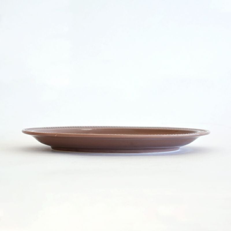 フォレストオーバルプレートL ピンクグレー