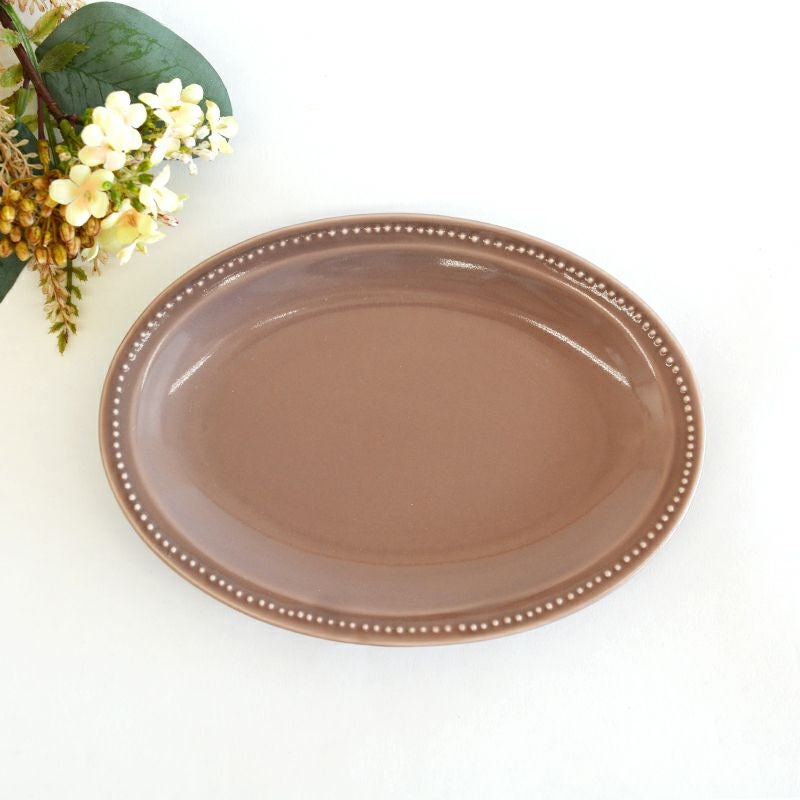フォレスト オーバルプレート S ピンクグレー｜和食器通販｜織部