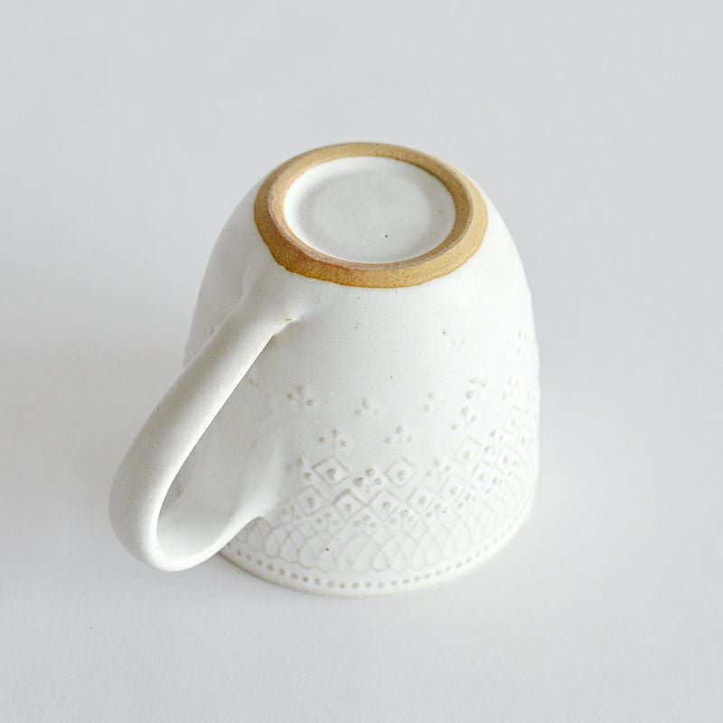 フレンチレース マグカップ マットホワイト