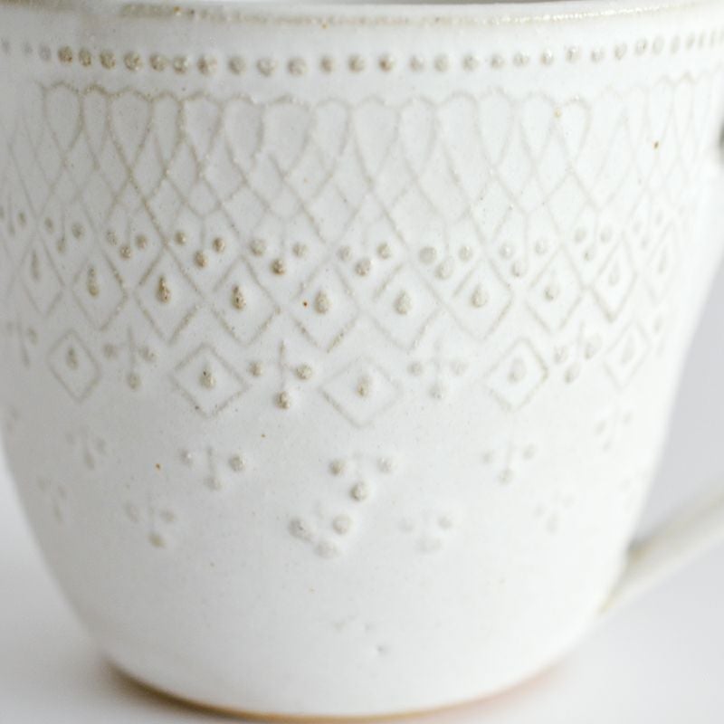 フレンチレース マグカップ マットホワイト