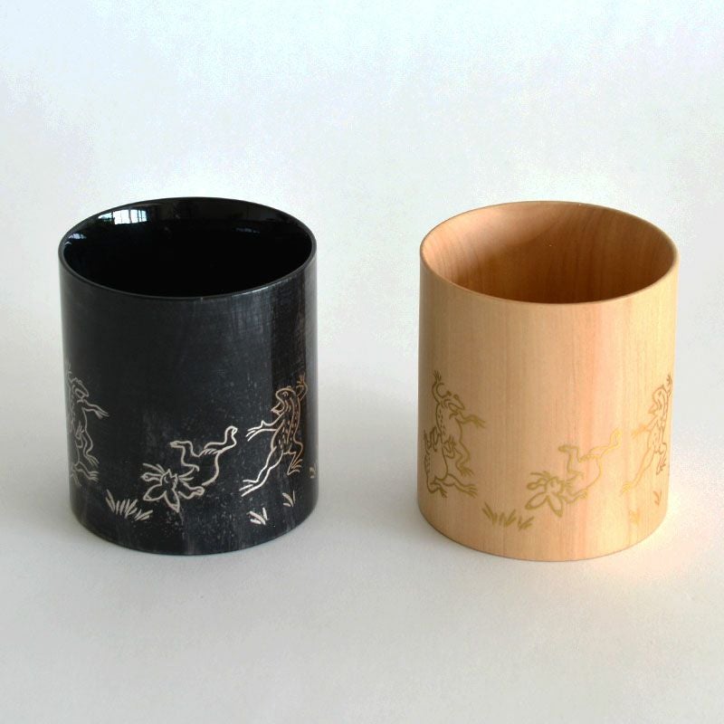 Mug Cup colorful ブラック 鳥獣戯画 銀｜和食器通販｜織部 Online