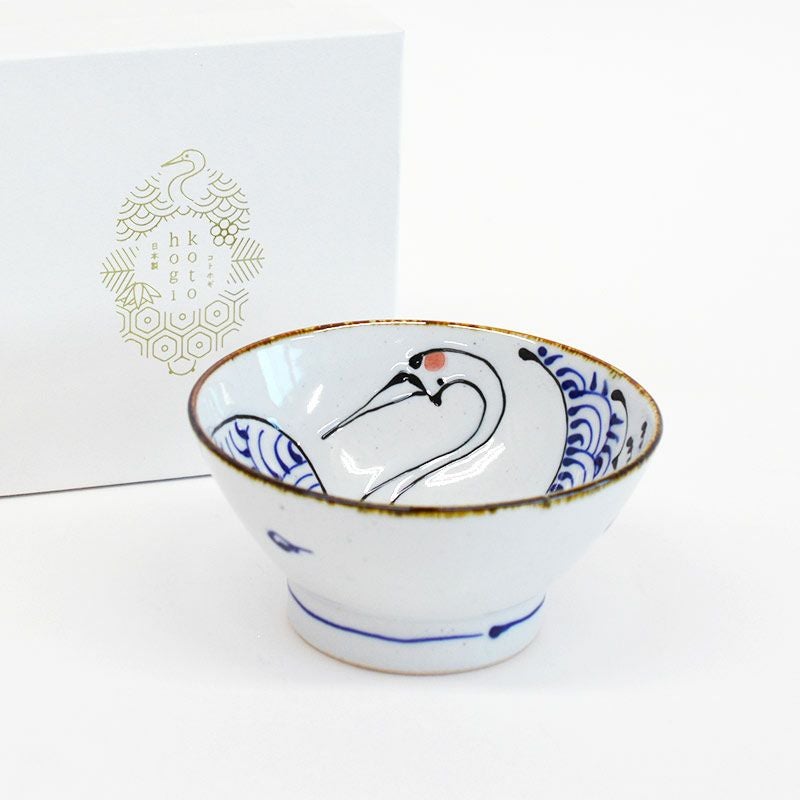 kotohogi くらわんか碗 鶴｜和食器通販｜織部 Online Store【公式】
