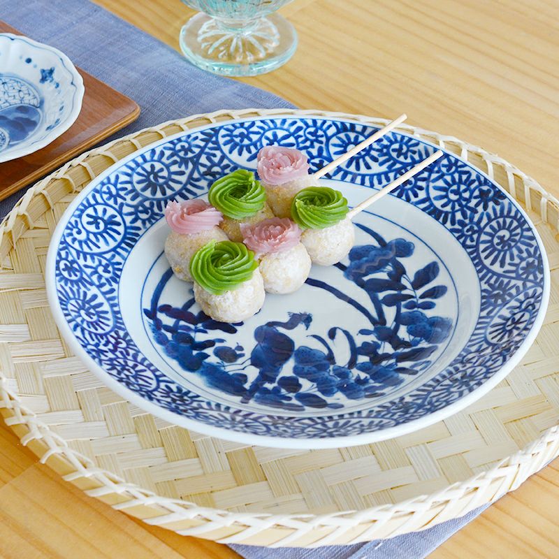 大皿 花鳥唐草｜和食器通販｜織部 Online Store【公式】