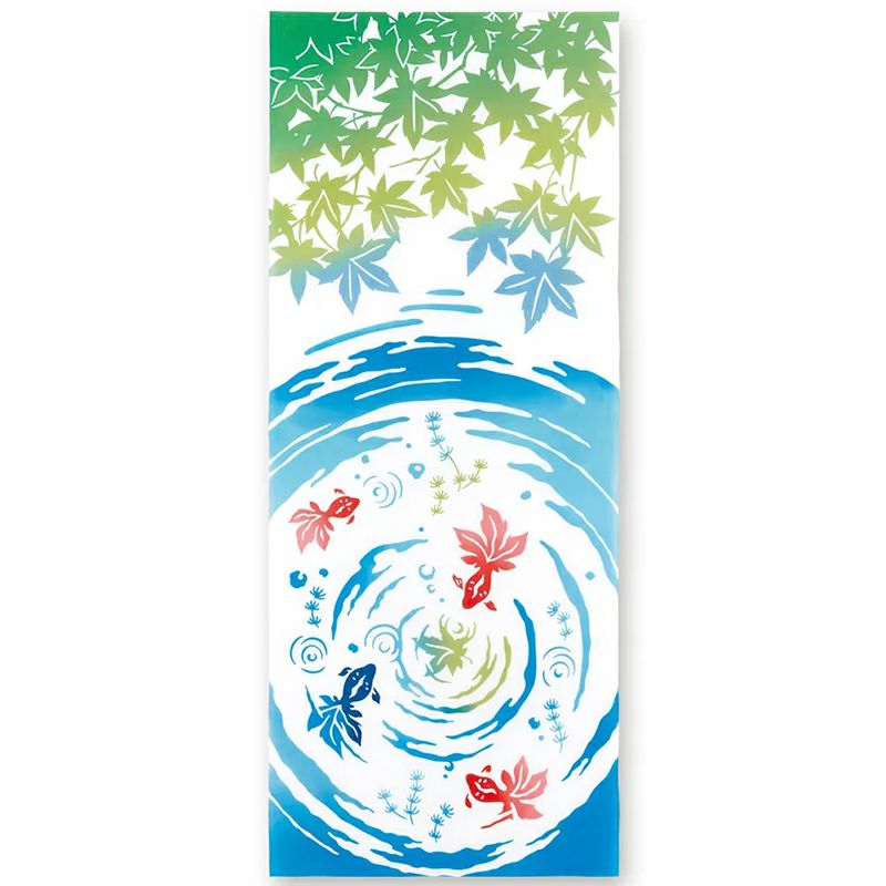 注染手拭い　清涼金魚