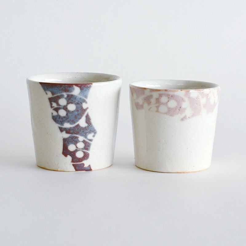 志野唐草文杯（横柄）