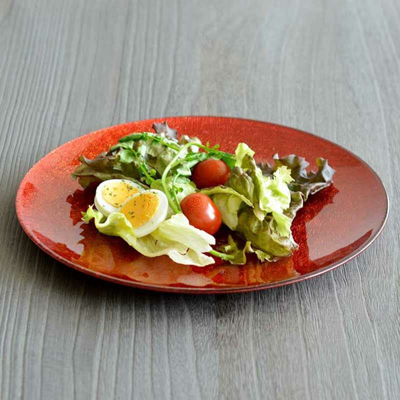 MIYABI プレート L レッド｜和食器通販｜織部 Online Store【公式】