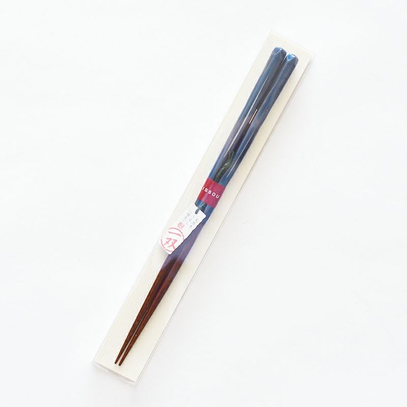 田園箸 23cm ブルー