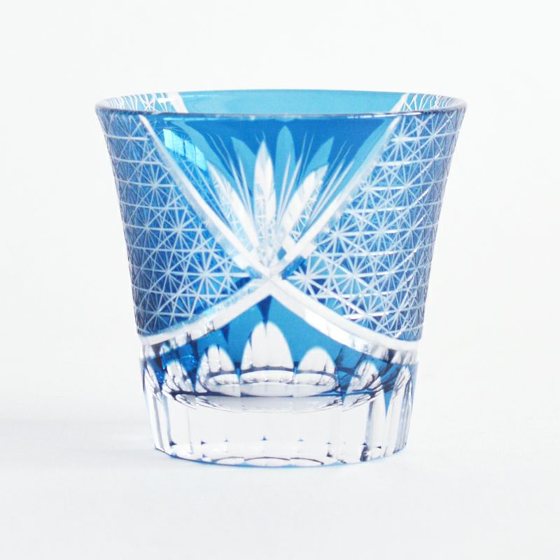 切子 オールドグラス 月光 ブルー｜和食器通販｜織部 Online Store【公式】