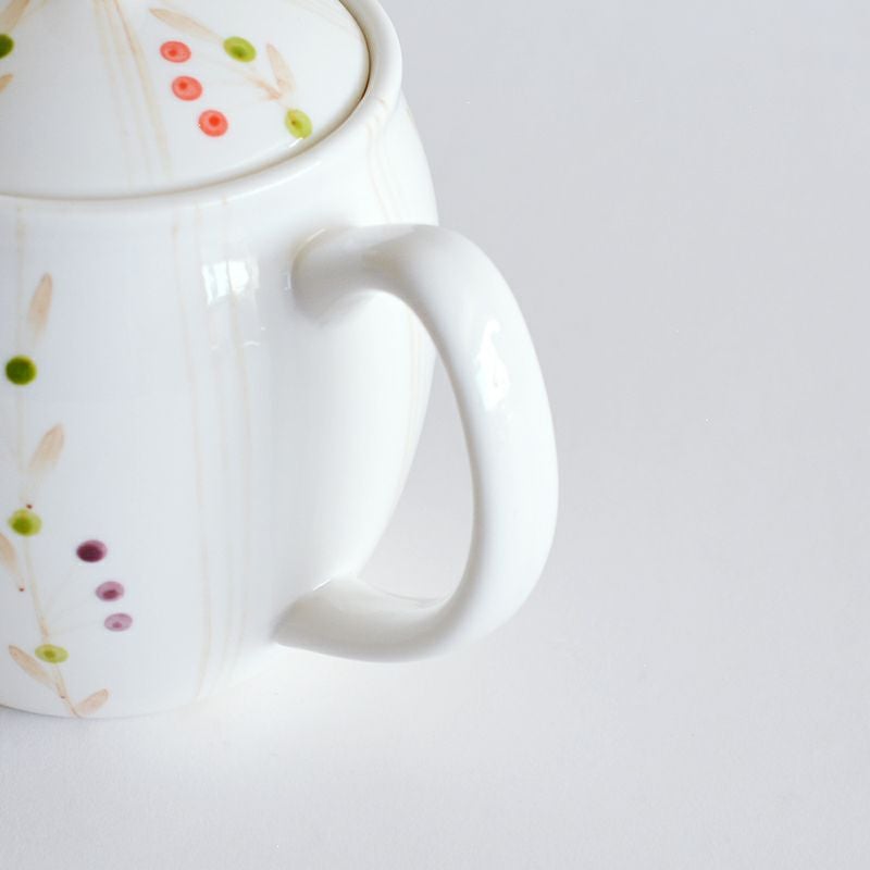 手描き南天ポット茶器