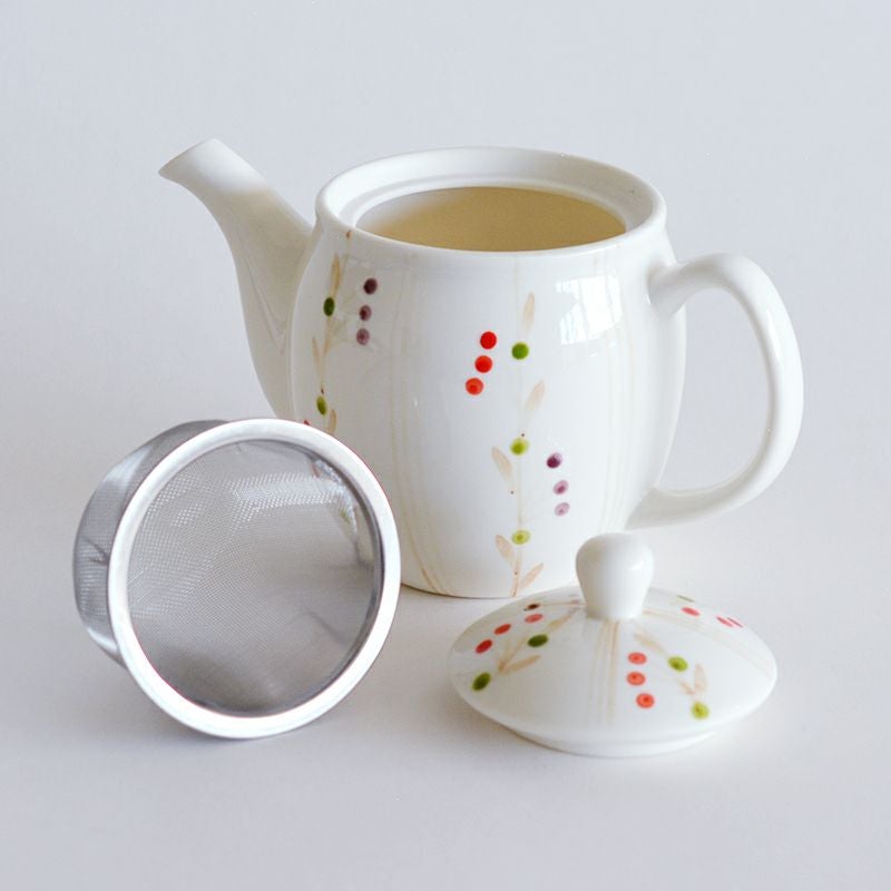 手描き南天ポット茶器