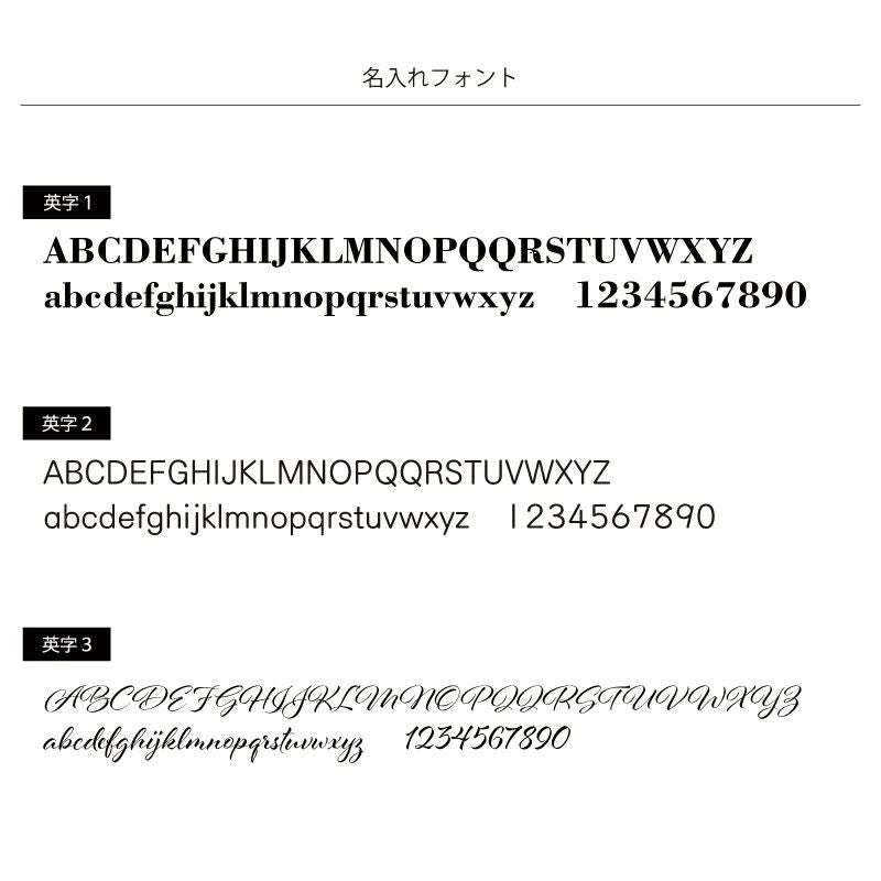 英字フォントは3種類です