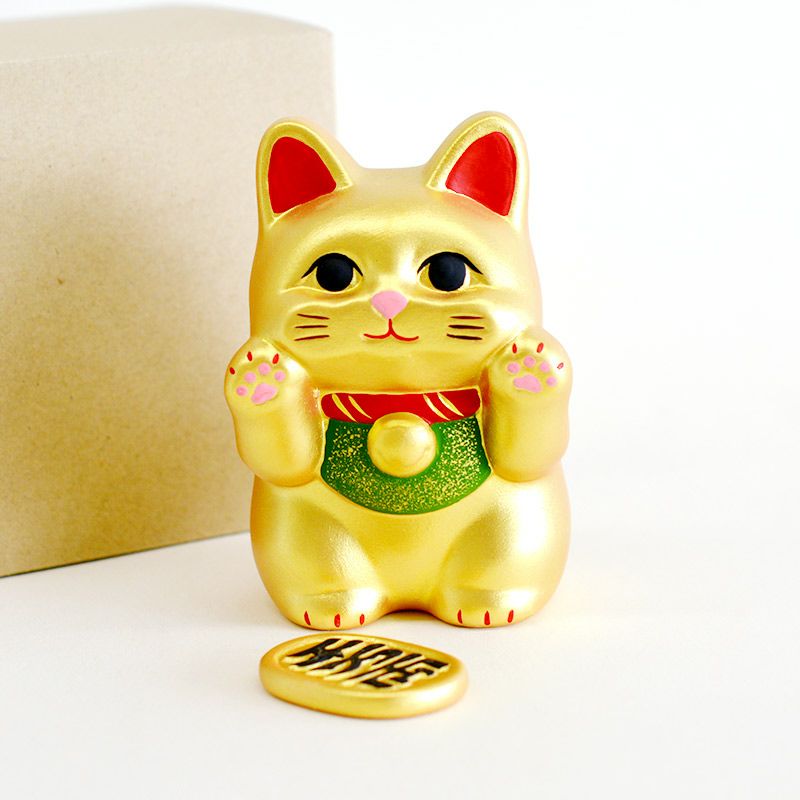 ぺったり招き猫 金｜和食器通販｜織部 Online Store【公式】