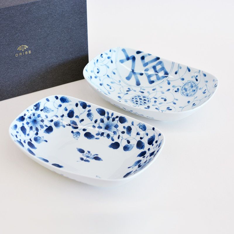 藍凛堂 角大鉢 ペア｜和食器通販｜織部 Online Store【公式】