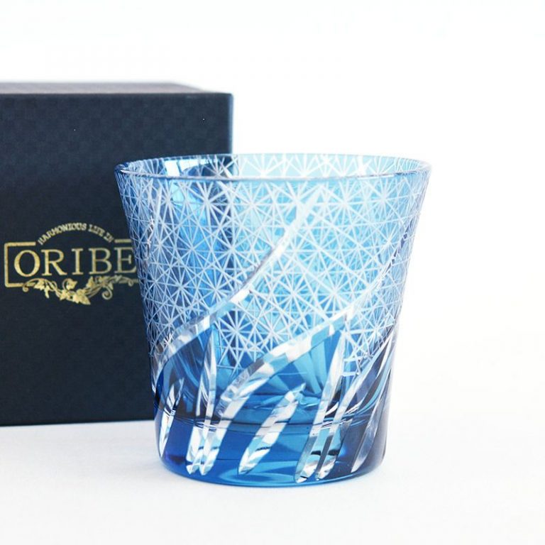 切子 オールドグラス 風樹 ブルー