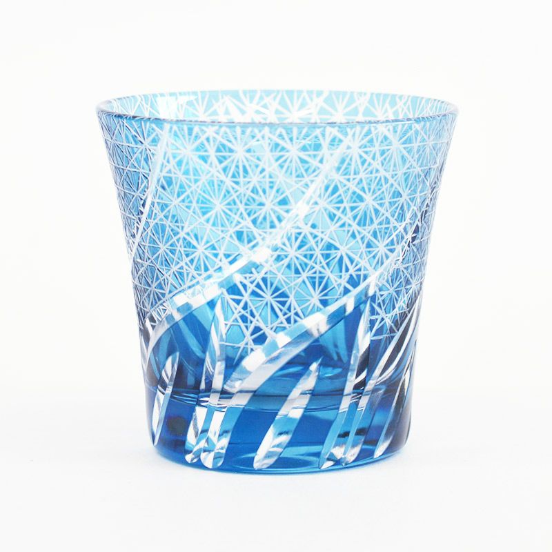 切子 オールドグラス 風樹 ブルー｜和食器通販｜織部 Online Store【公式】