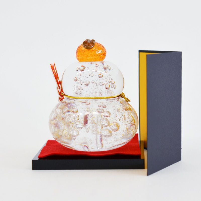 鏡餅（クリア金箔入）大｜和食器通販｜織部 Online Store【公式】