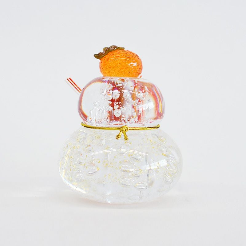 鏡餅（クリア金箔入）大｜和食器通販｜織部 Online Store【公式】