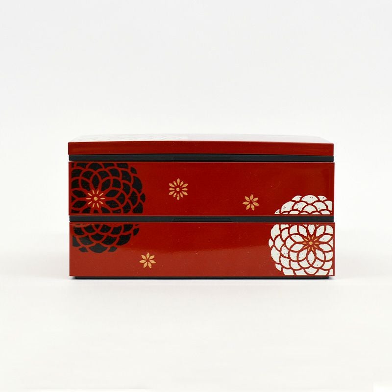 22.5角二段オードブル重 朱 百華｜和食器通販｜織部 Online Store【公式】