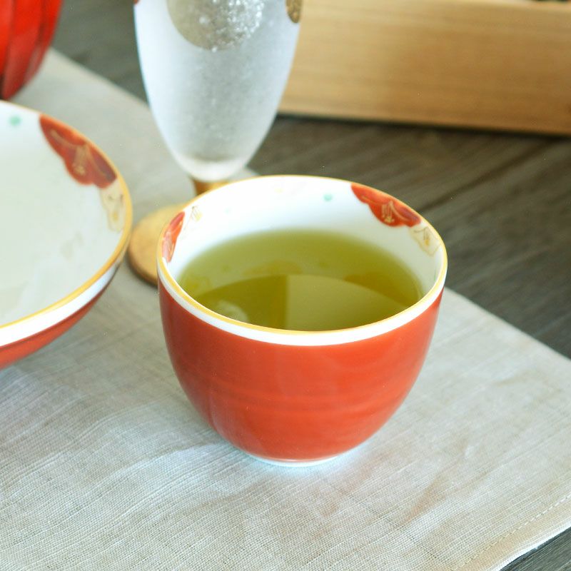 赤絵 流水椿 茶器セット｜和食器通販｜織部 Online Store【公式】