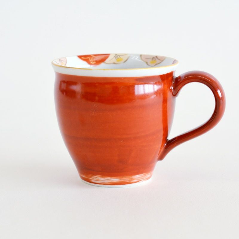 赤絵 流水椿 マグカップ 赤｜和食器通販｜織部 Online Store【公式】