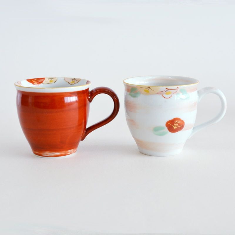 赤絵 流水椿 マグカップ 赤｜和食器通販｜織部 Online Store【公式】