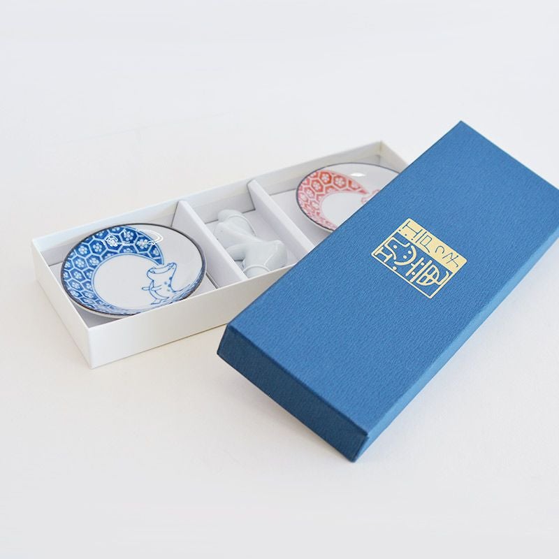 江戸っ子恐竜 まめ皿・箸置ペア｜和食器通販｜織部 Online Store【公式】