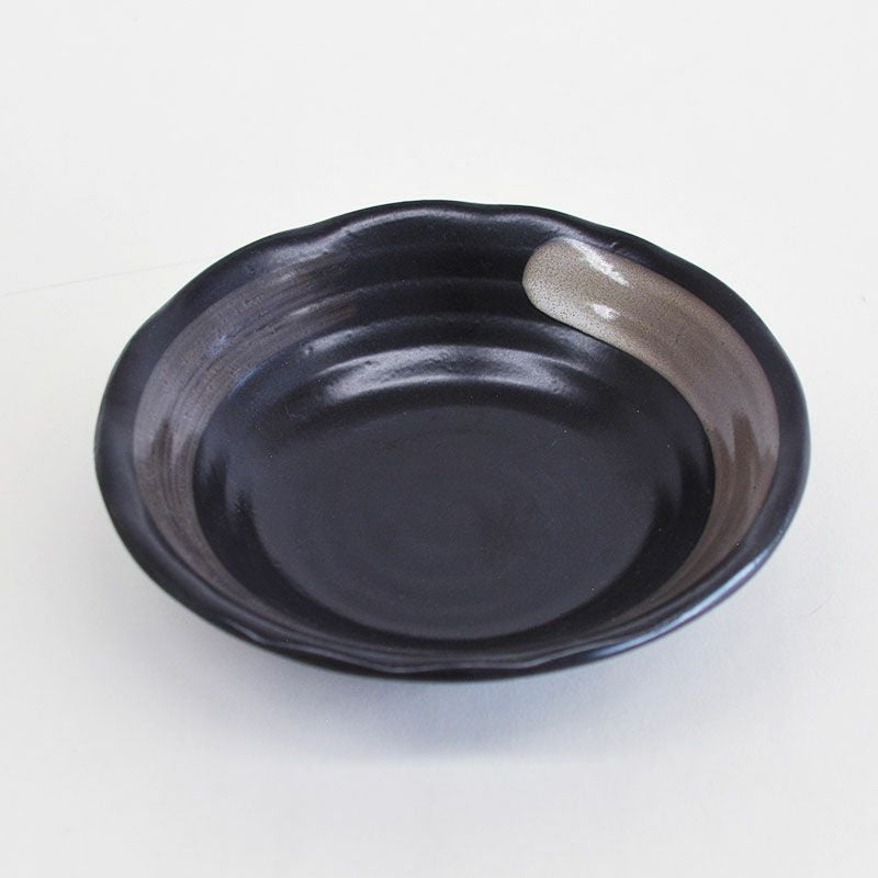 天目刷毛目中鉢 