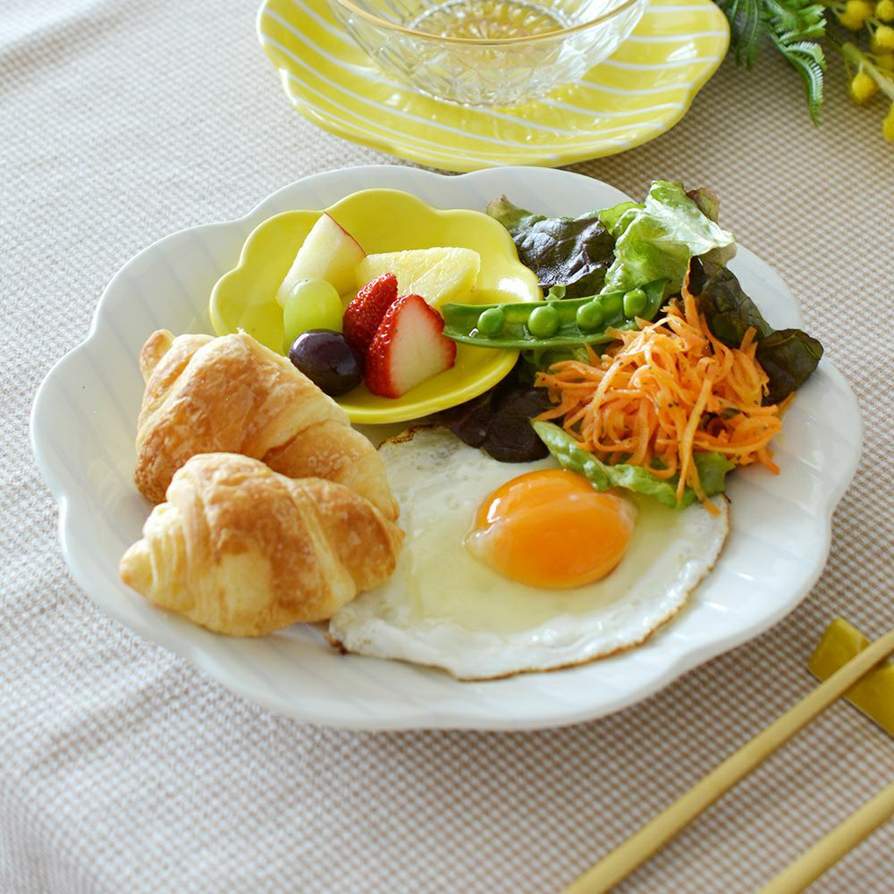 ベルフルール プレートL イエロー｜和食器通販｜織部 Online Store