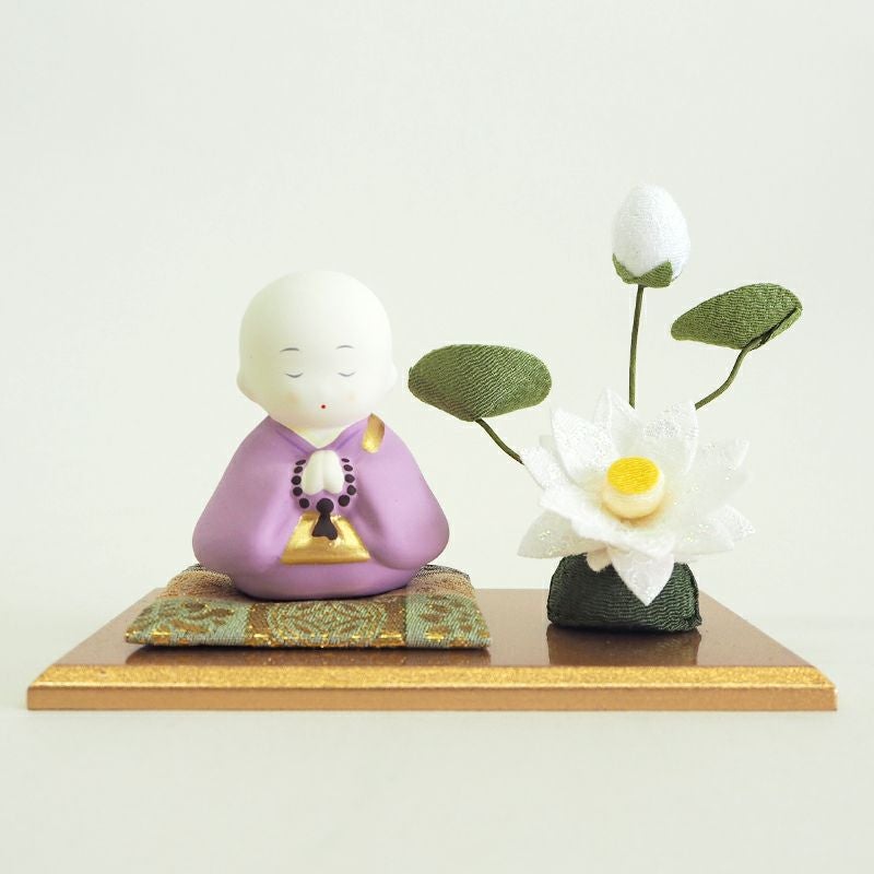 お坊さんと蓮飾り A紫｜和食器通販｜織部 Online Store【公式】