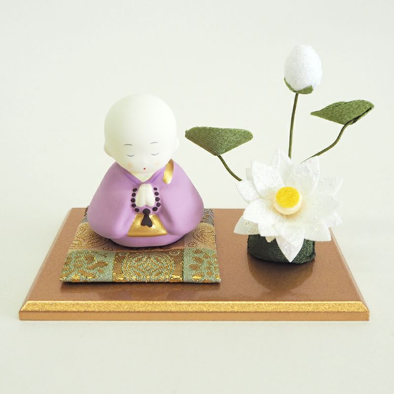 お坊さんと蓮飾り A紫｜和食器通販｜織部 Online Store【公式】