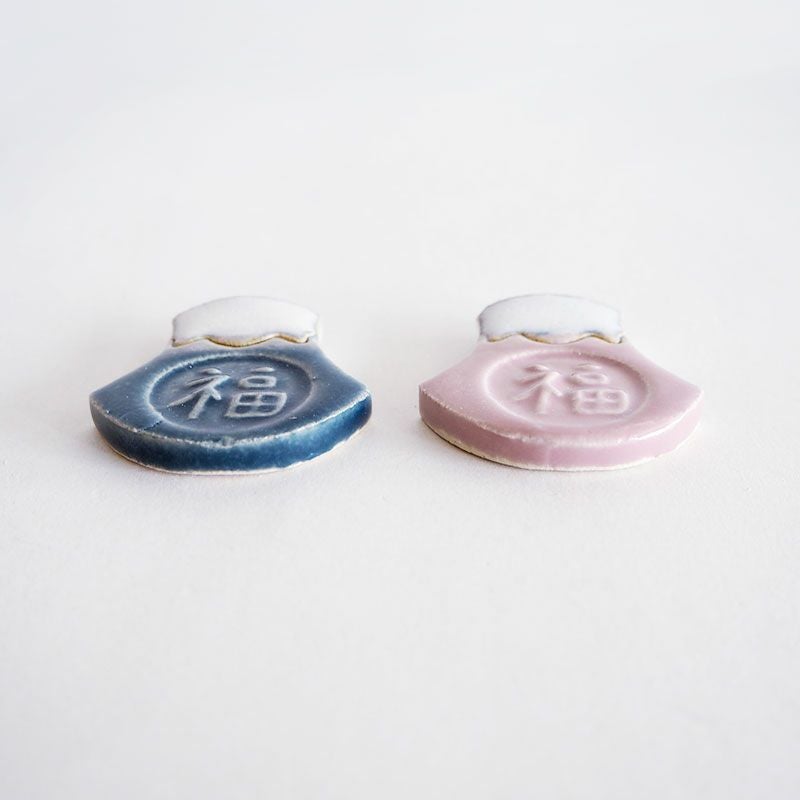 縁起の良い福の文字がアクセント