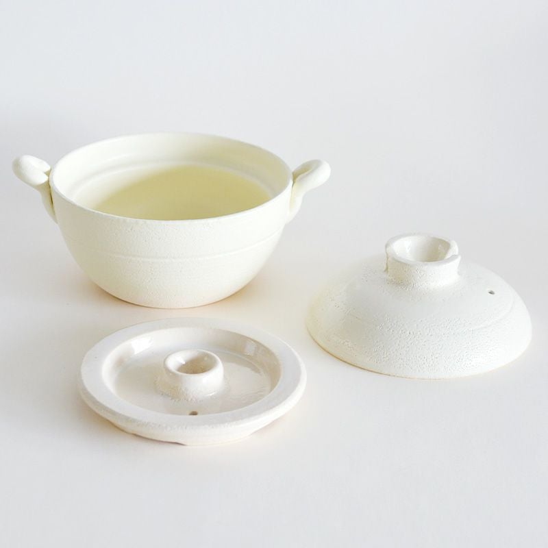 ごはん2合炊き 煮込み土鍋 ホワイト｜和食器通販｜織部 Online Store