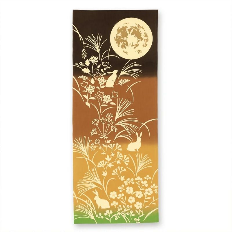 注染手拭い 黄金月夜