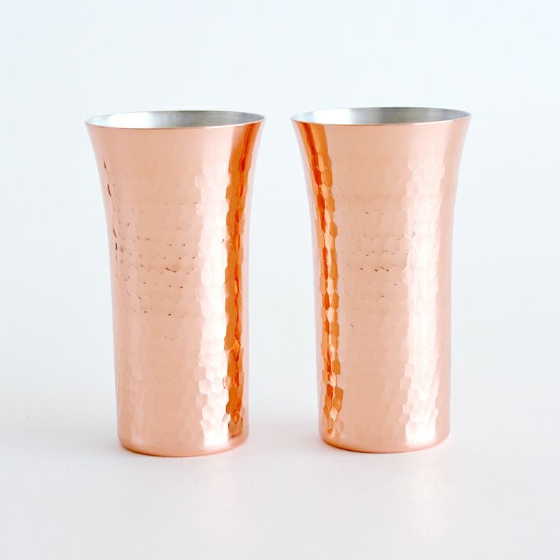 純銅鎚目 一口 ビール 2PCセット｜和食器通販｜織部 Online Store【公式】