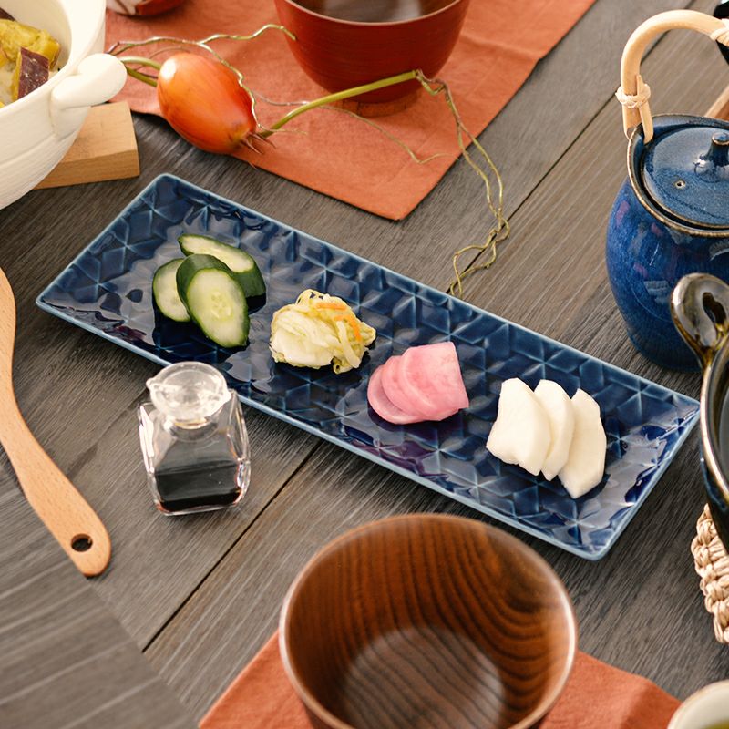 旅籠 長皿 藍｜和食器通販｜織部 Online Store【公式】